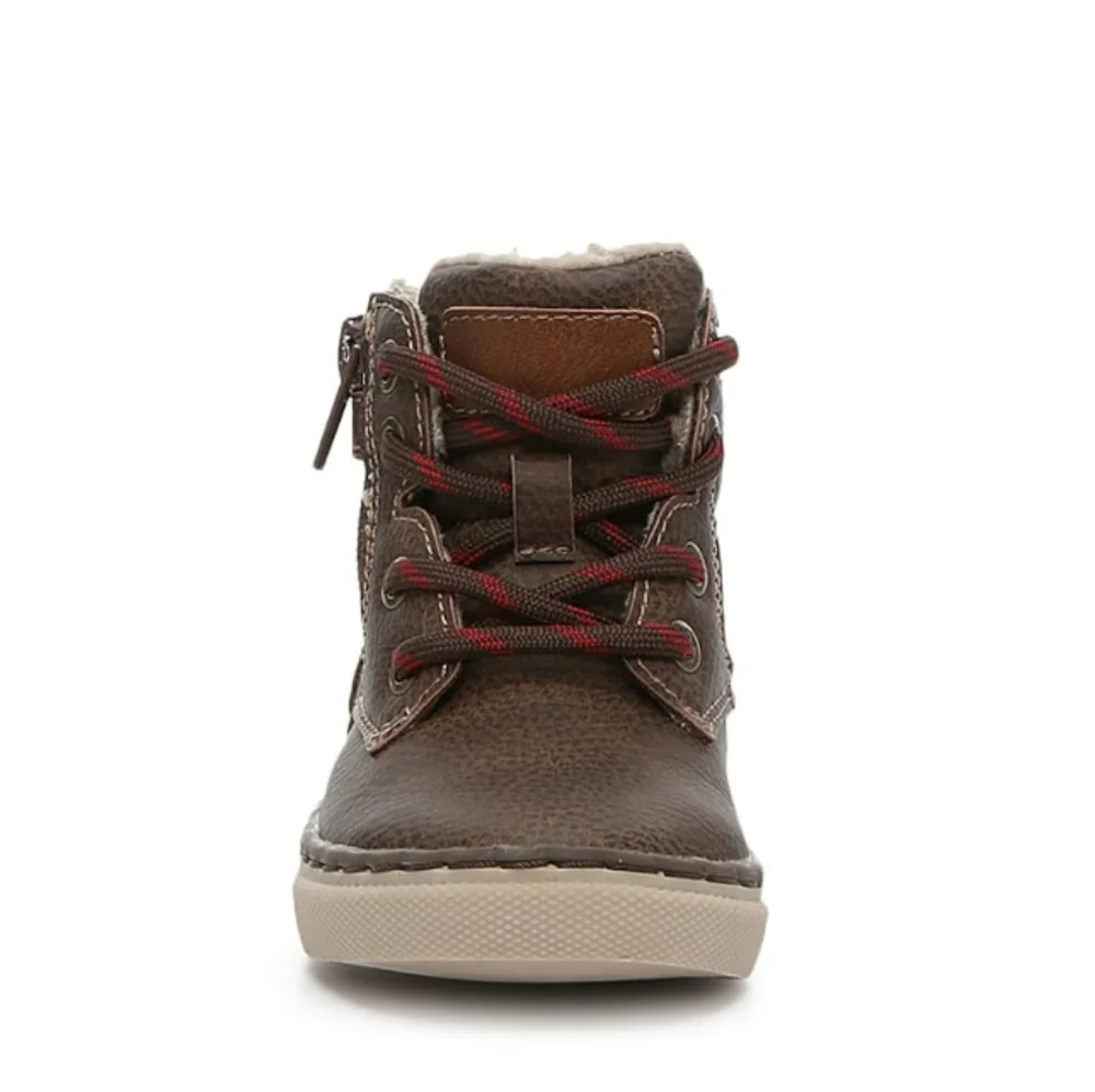 NIB Max + Jake Steven Boot Brown Kid's Zip Up Boot Size 5 Toddler